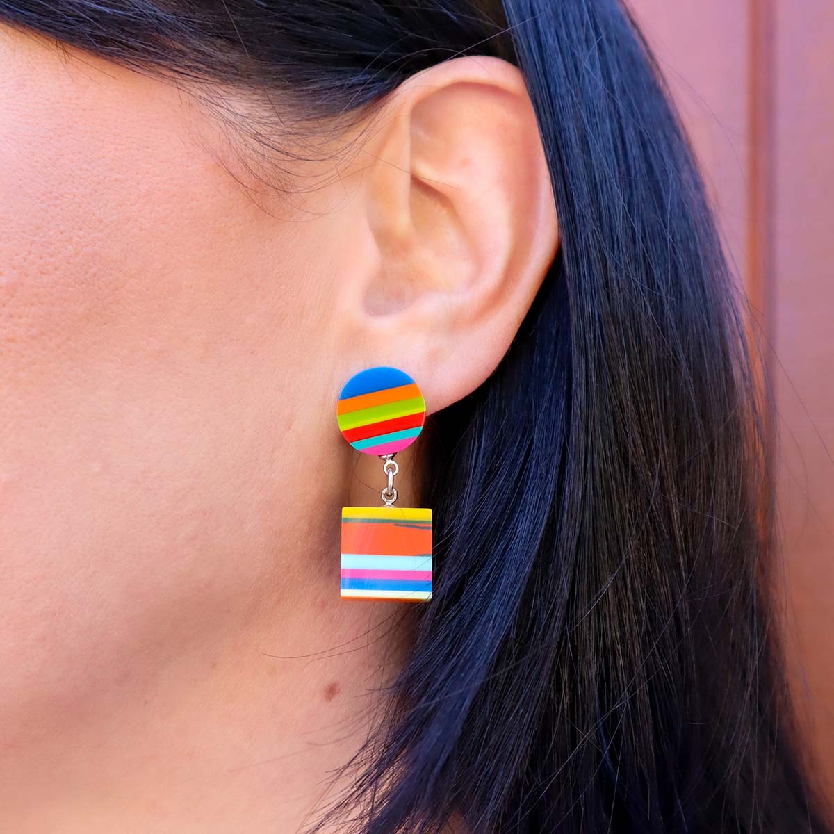 Balthazar Striped Earring