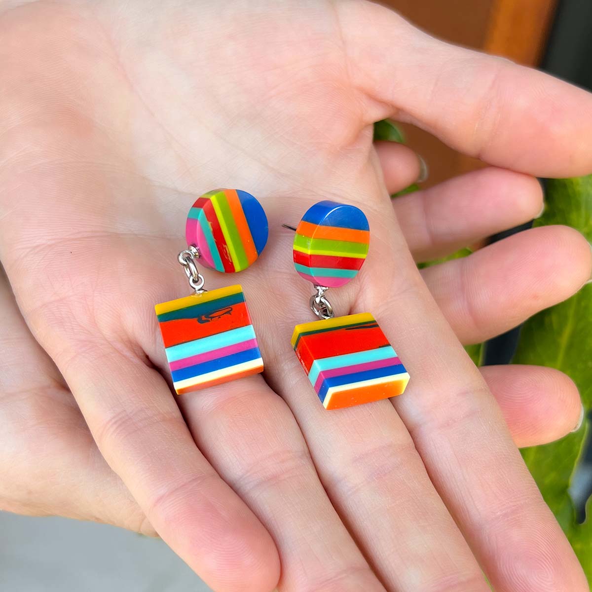 Balthazar Striped Earring