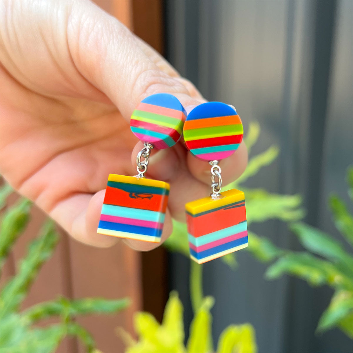 Balthazar Striped Earring