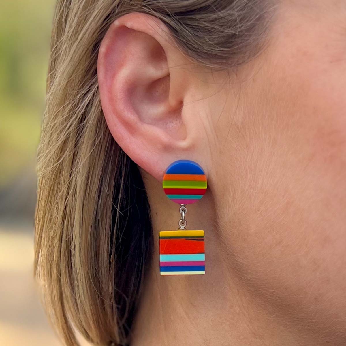 Balthazar Striped Earring