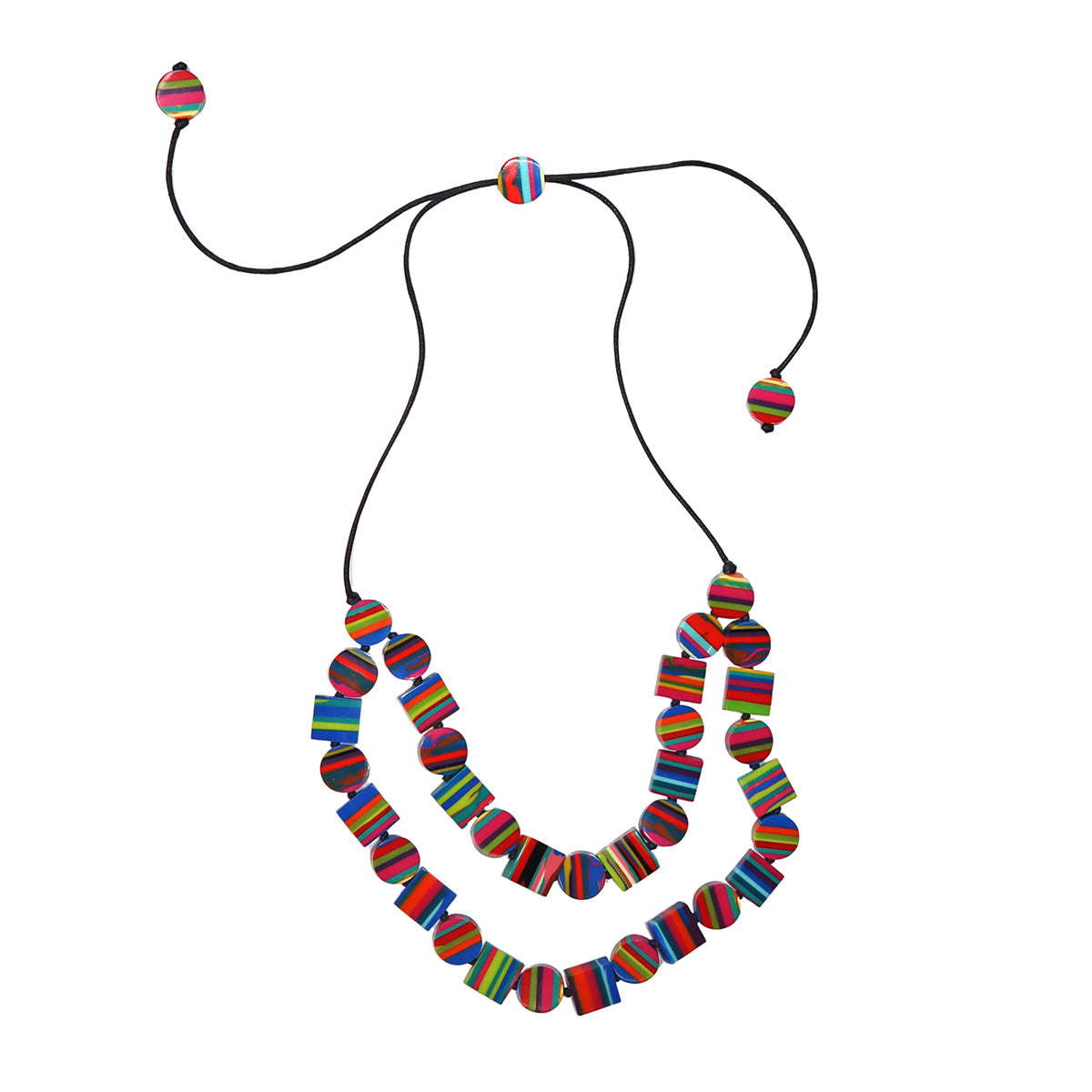 Balthazar Striped Short Necklace
