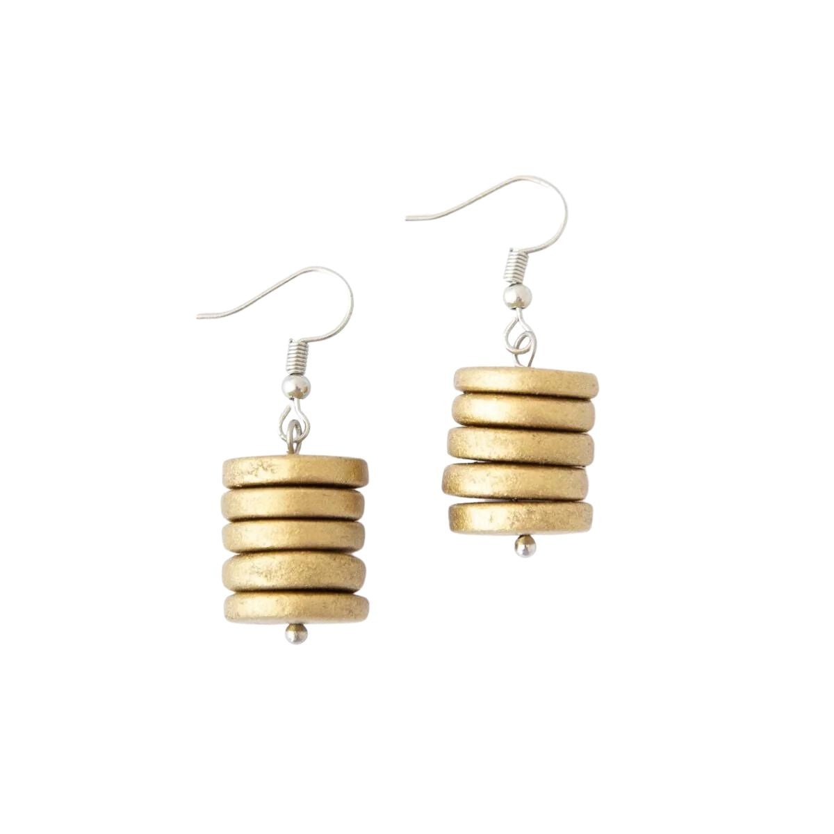 Everyday Wood Stacked Earrings