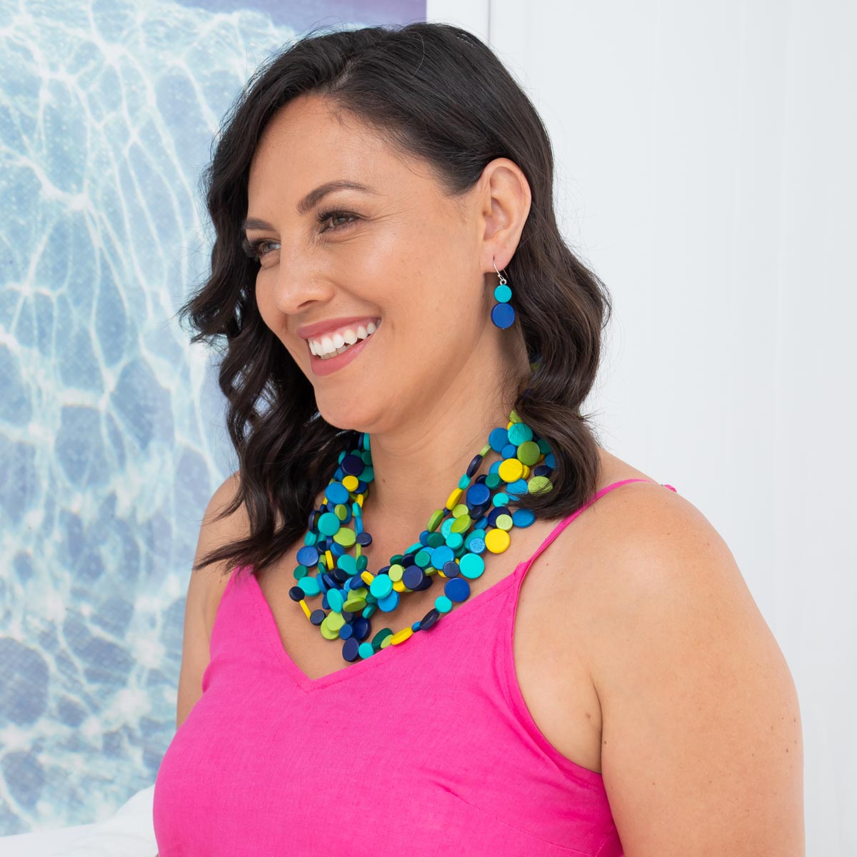 Smartie Multi Strand Tonal Necklace + Earring Bundle (2 Colours)