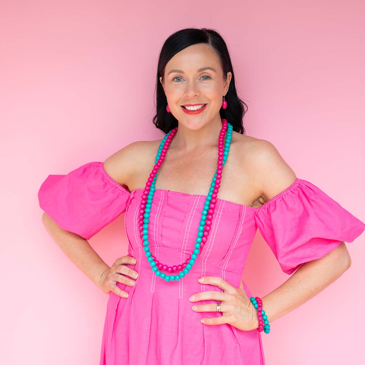 Colour Me Happy SUPER Long Wooden Necklace