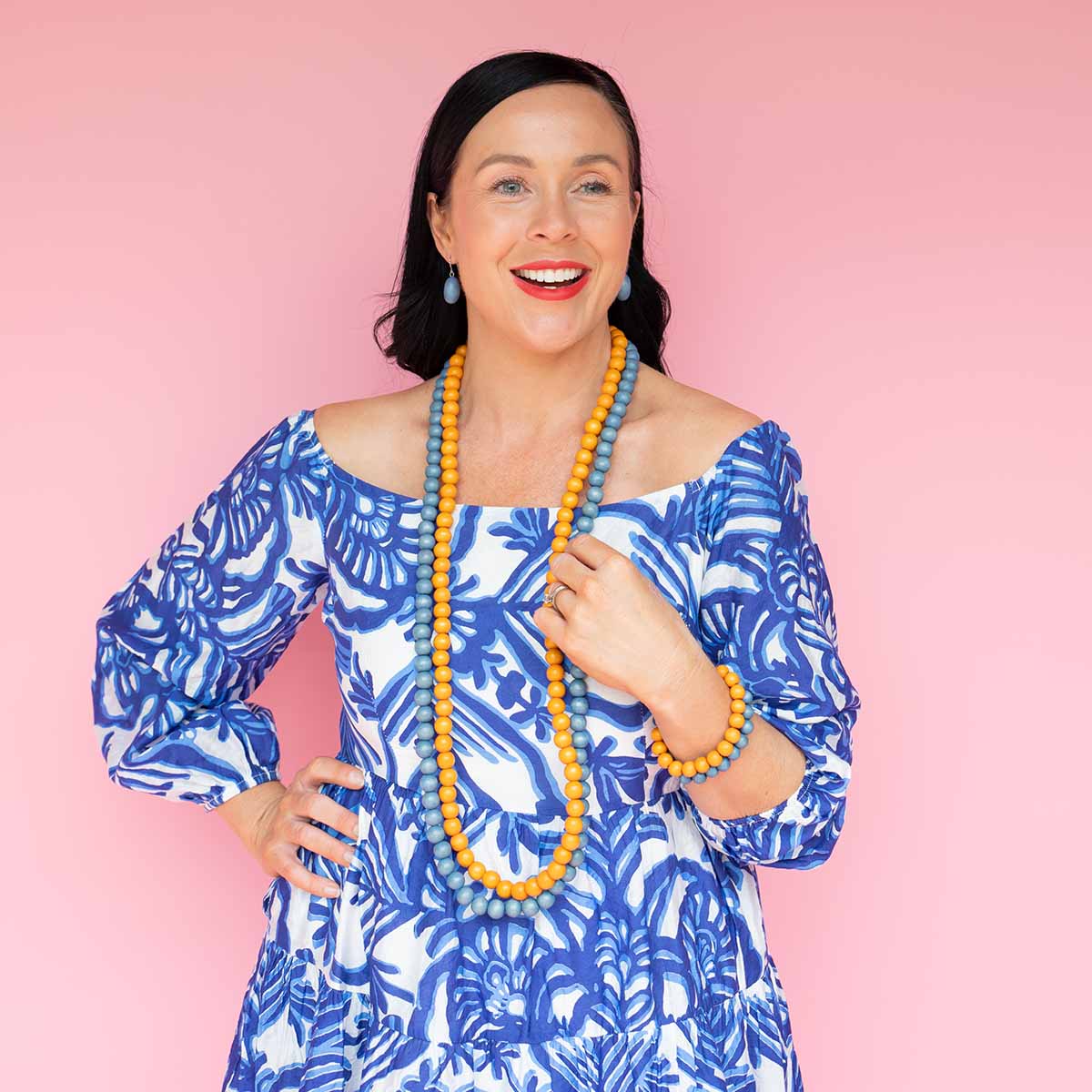 Colour Me Happy SUPER Long Wooden Necklace