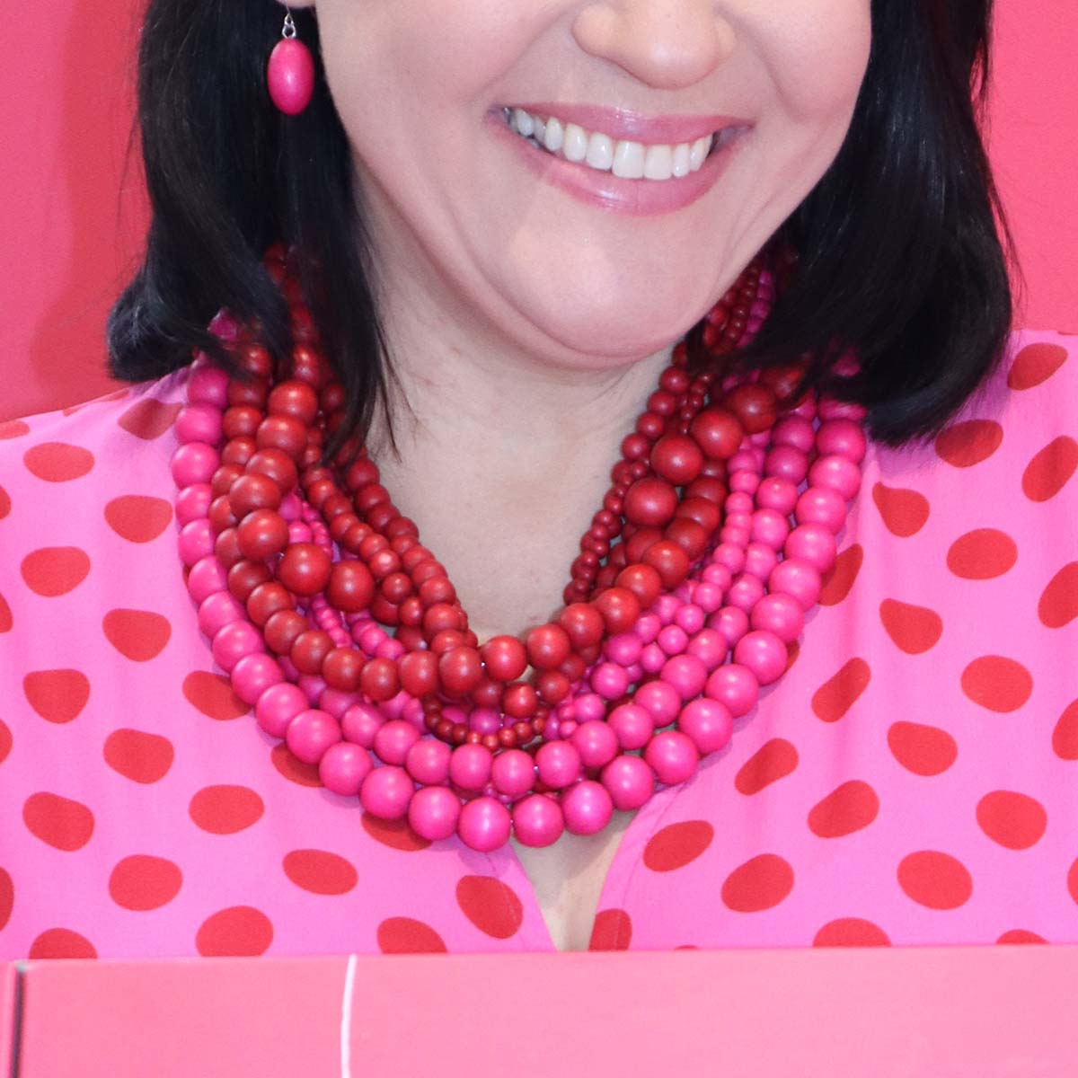 Colour Me Happy Stacked Wooden Necklace