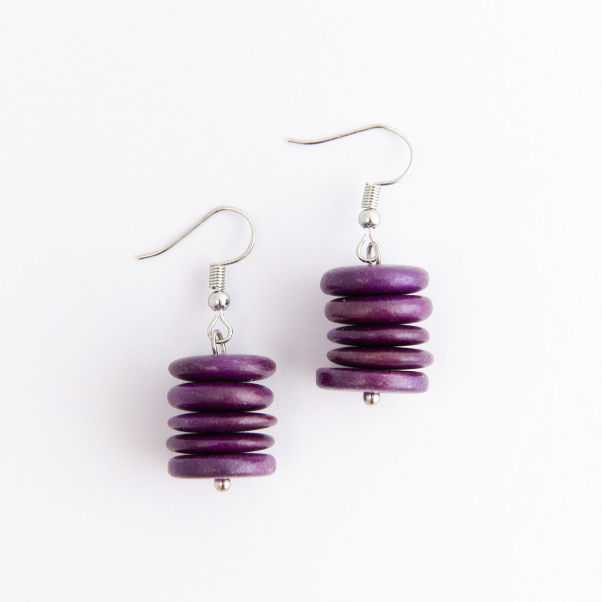 Everyday Wood Stacked Earrings