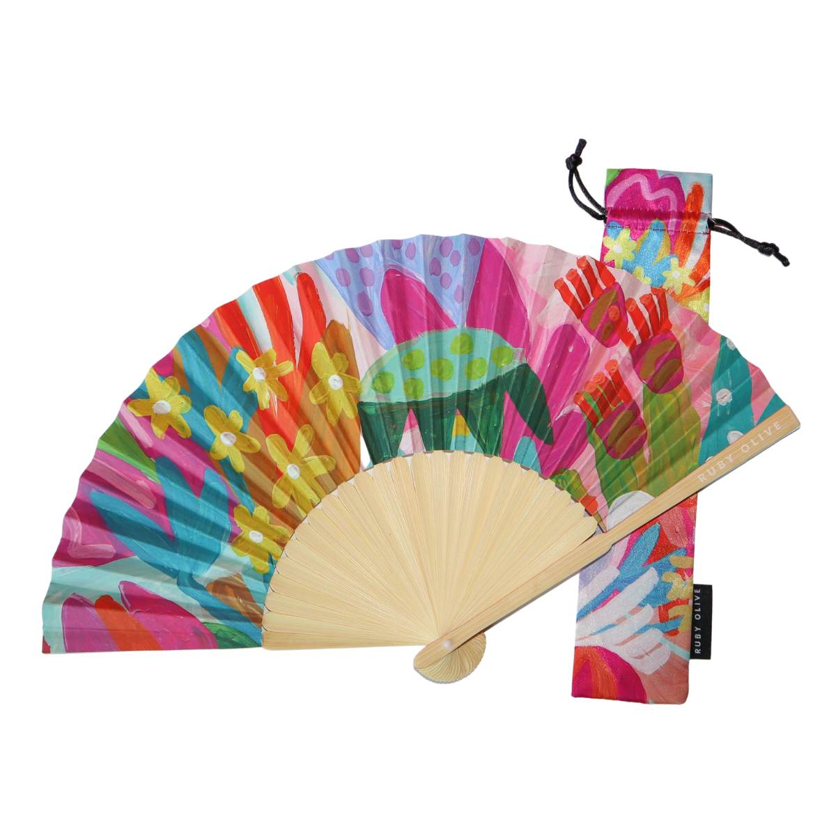 RO x Steph Chapman Flower Joy Hand Fan