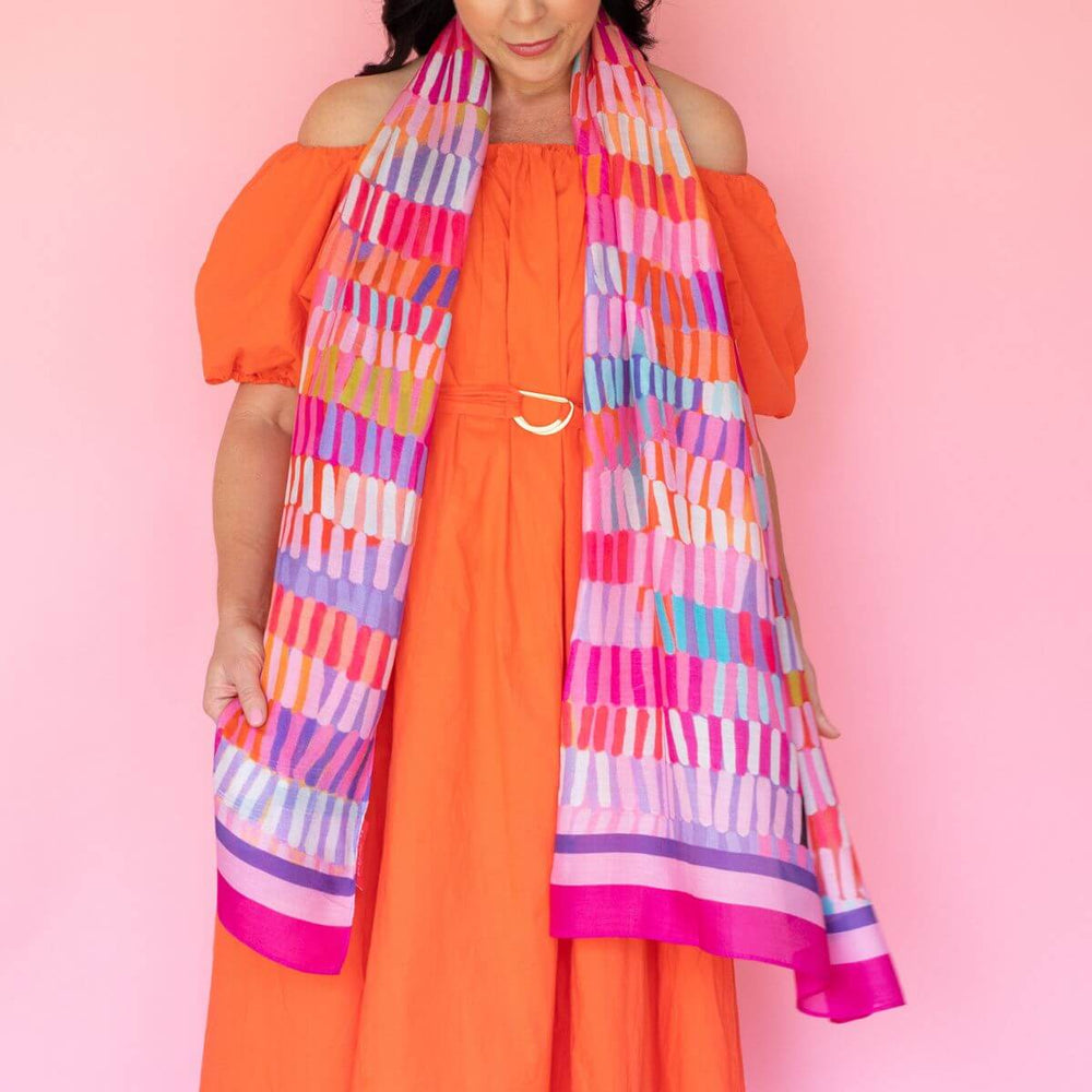 Raspberry Gelato Long Scarf