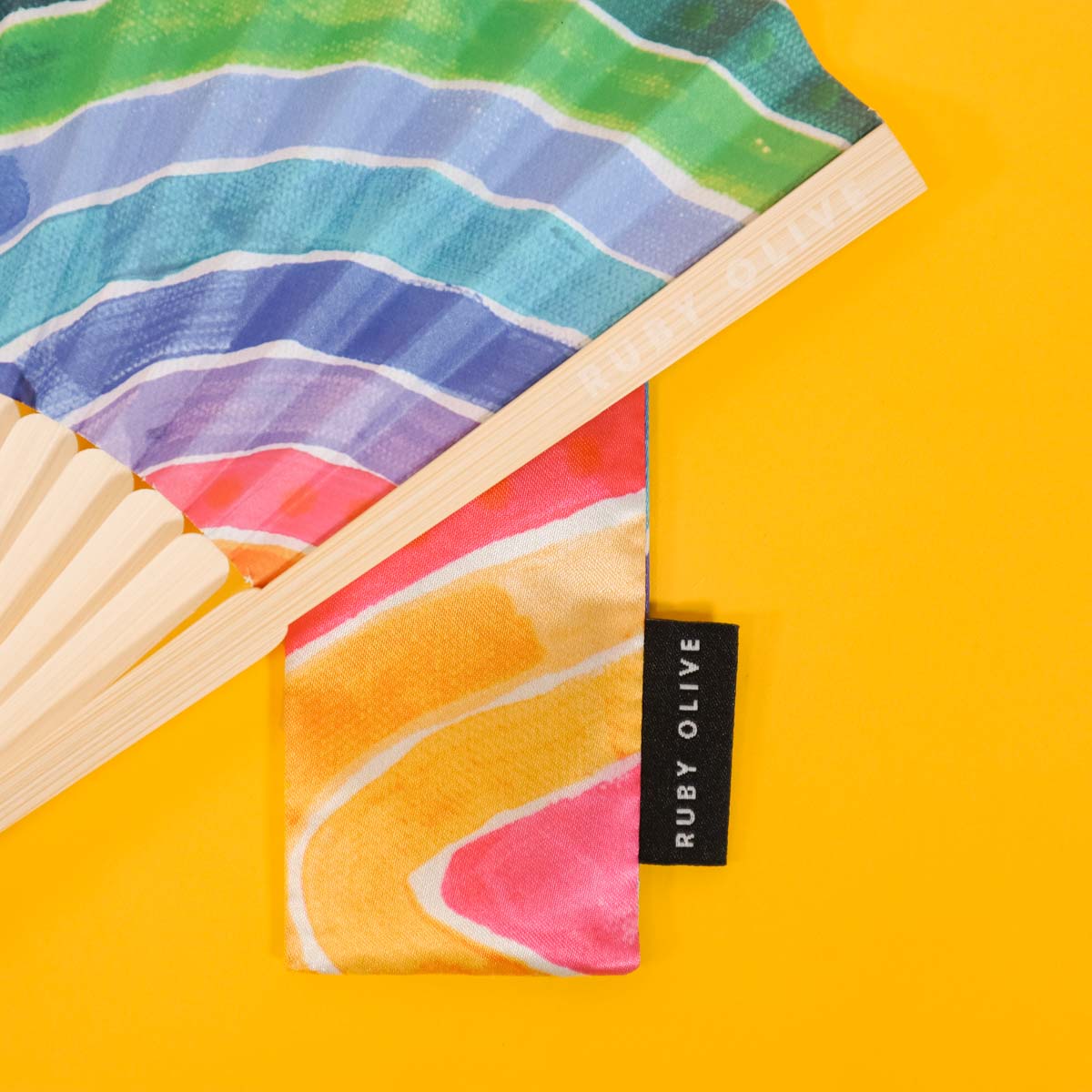RO x Lordy Dordie Hand Fan Rainbow