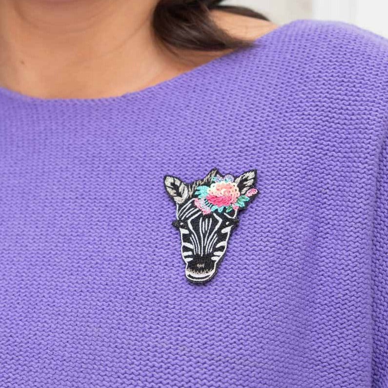 Zoe Zebra Brooch