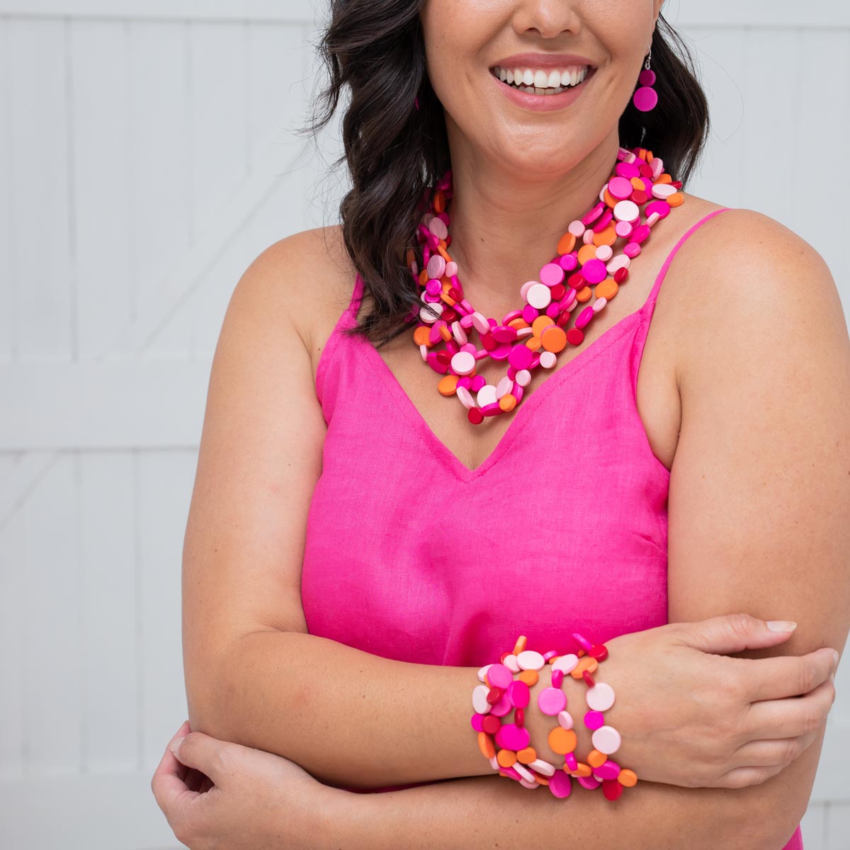Pink Smartie Bracelets (Pack Of 5)