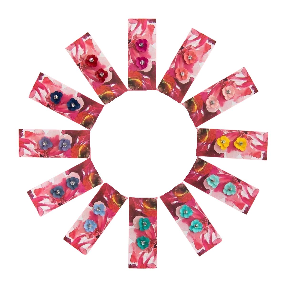 Mid Bloom Stud Earrings (16 Colours)