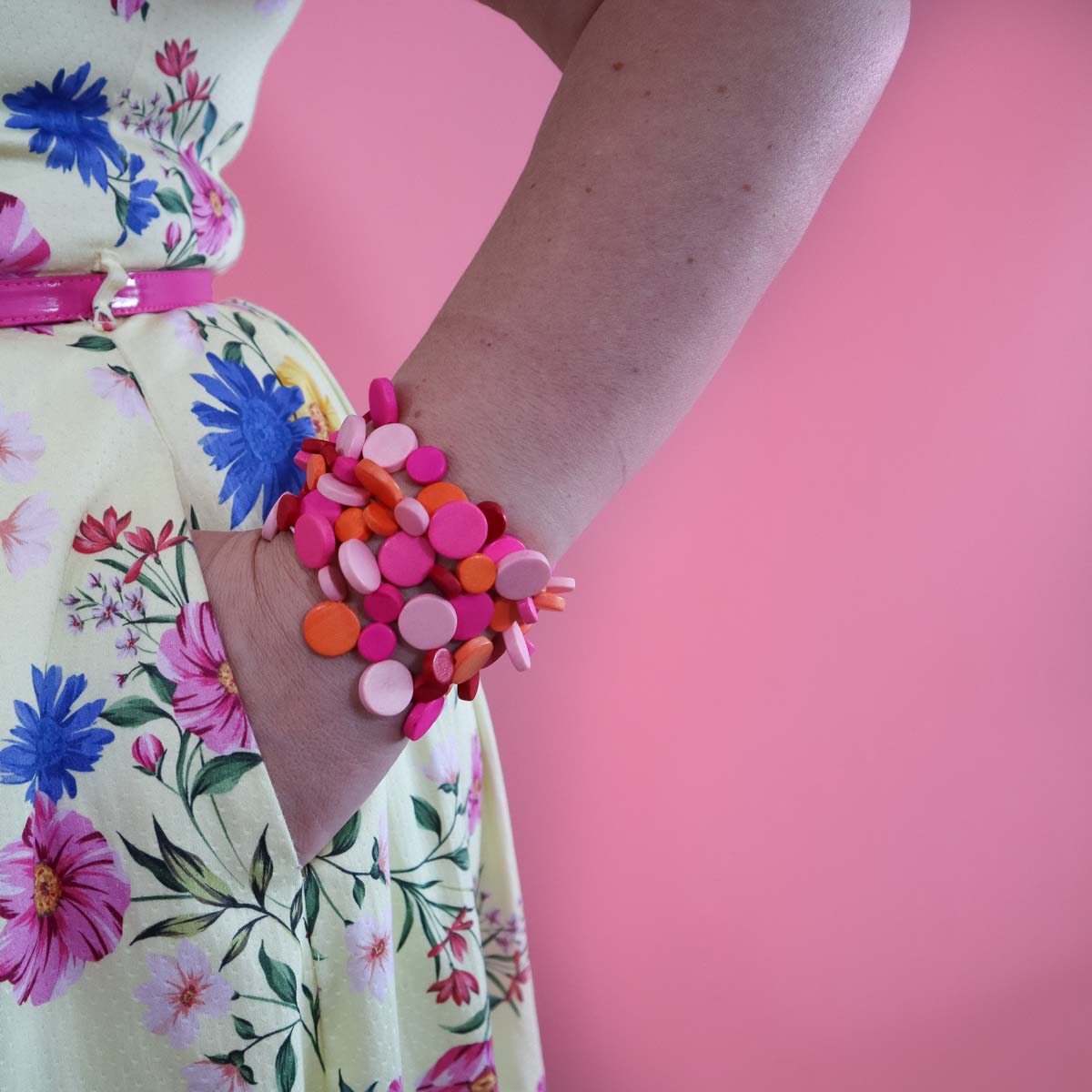 Pink Smartie Bracelets (Pack Of 5)