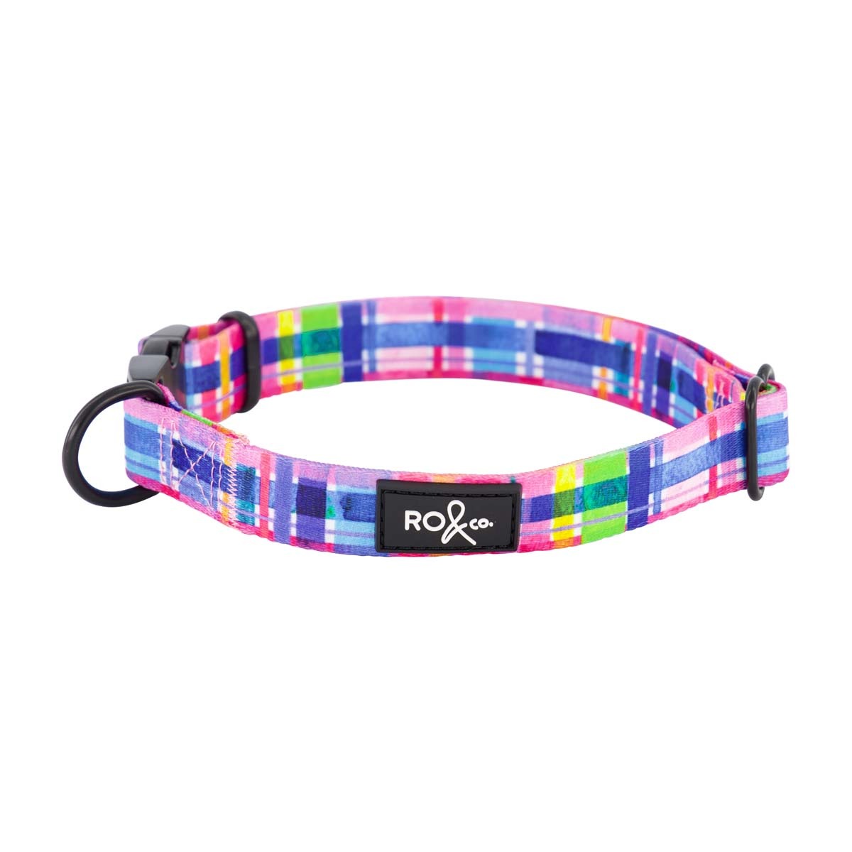 RO x Lordy Dordie Rainbow Gingham Dog Collar