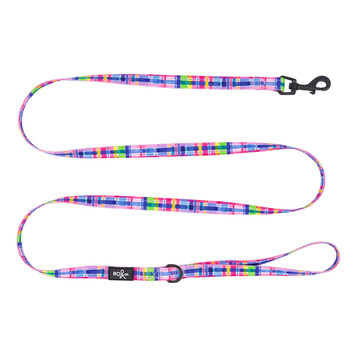 RO X Lordy Dordie Rainbow Gingham Dog Leash