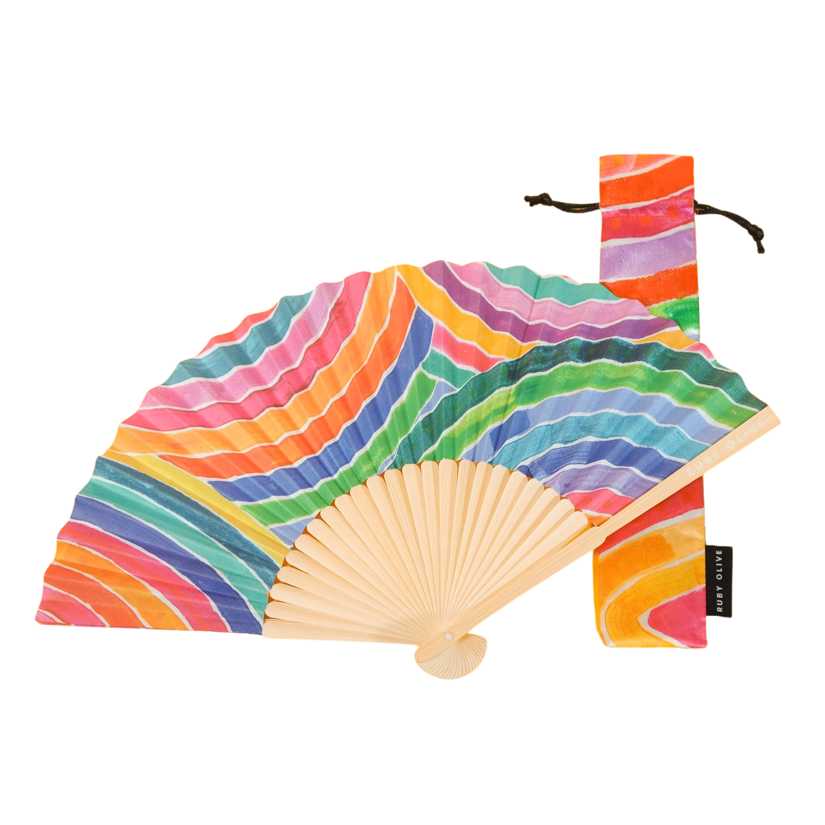 RO x Lordy Dordie Hand Fan Rainbow