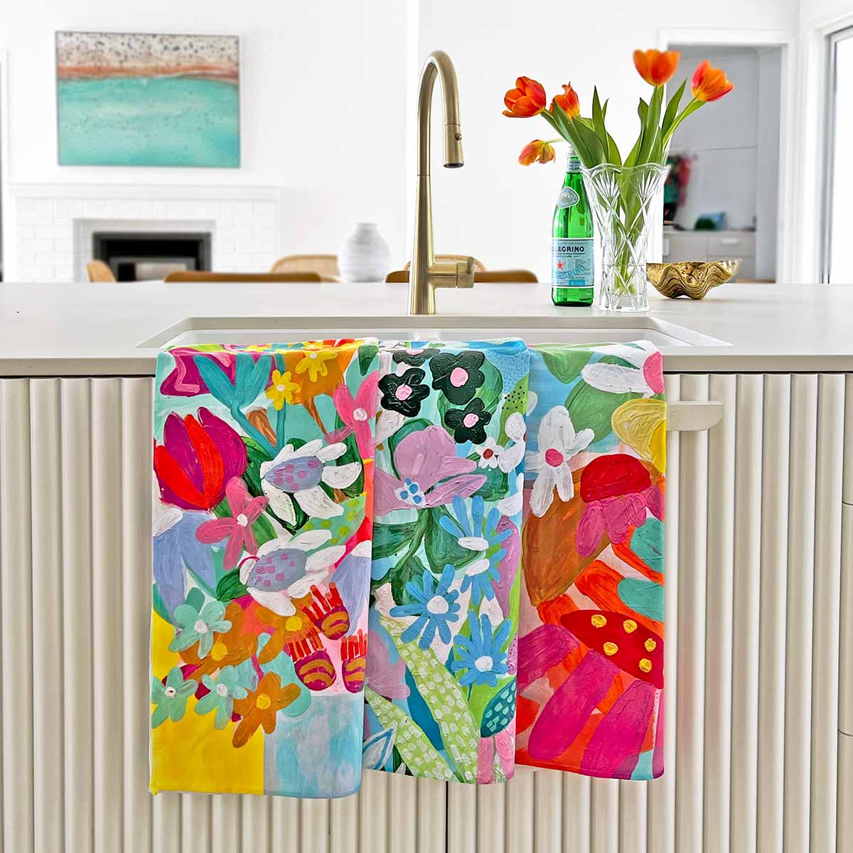 RO X Steph Chapman Edible Blooms Microfibre Towel