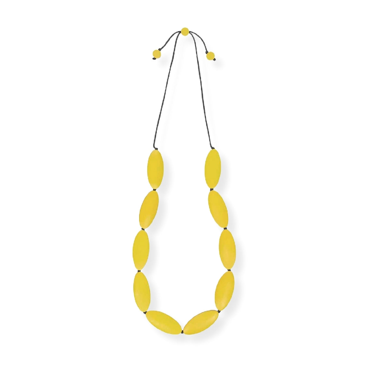 Tea Party Long Oval Resin Necklace