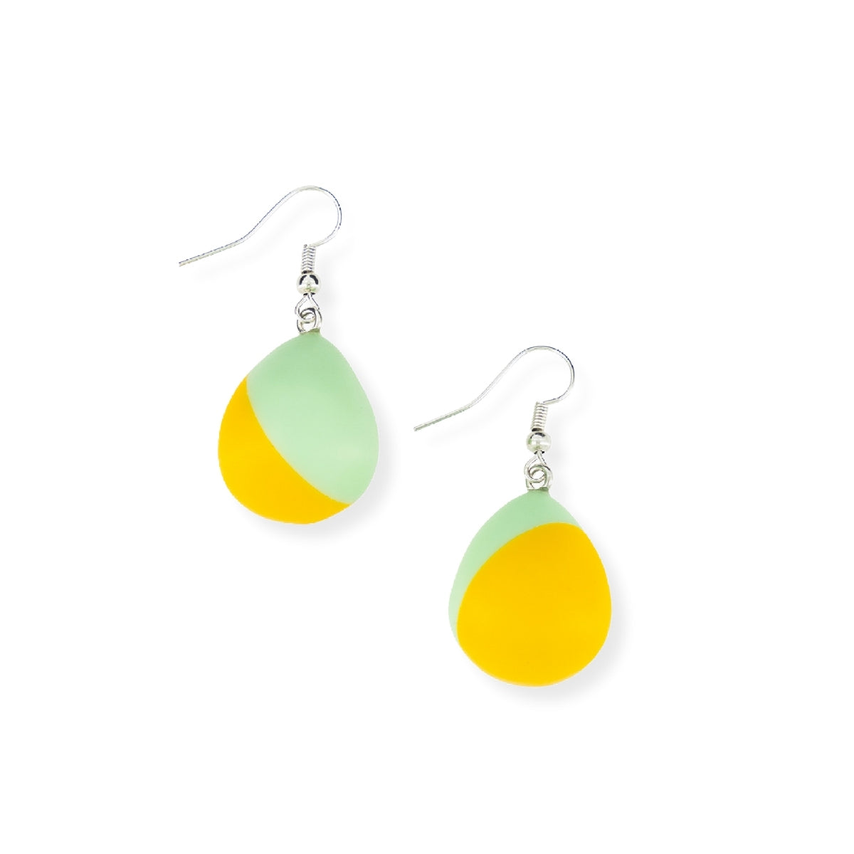 Tea Party Two Tone Drop Earrings