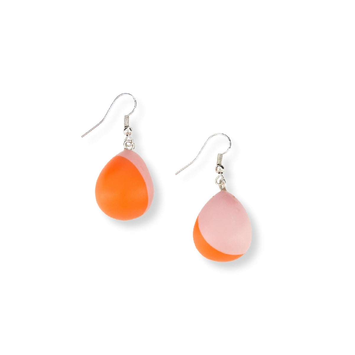 Tea Party Two Tone Drop Earrings