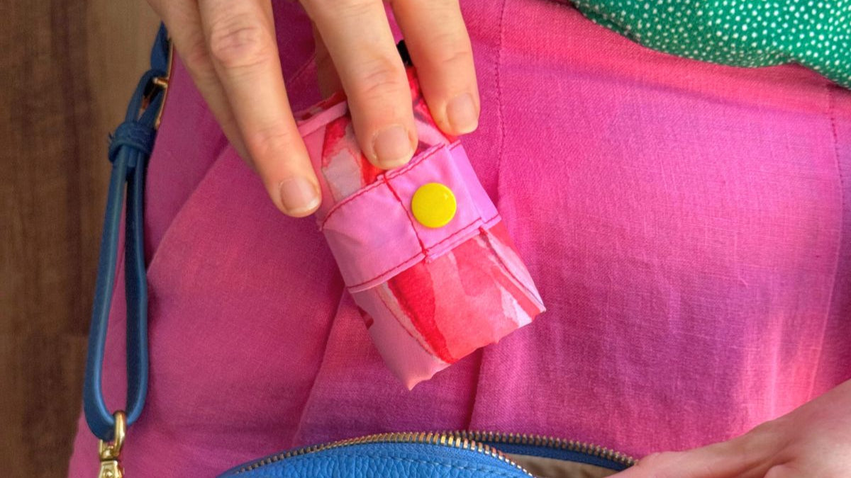 Load video: How To Fold A Ruby Olive Shopper Bag
