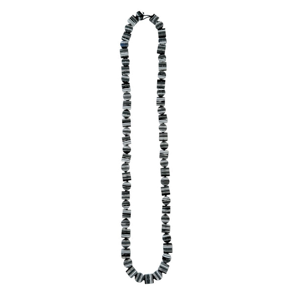 Chromatic Striped Long Necklace - Pink Only