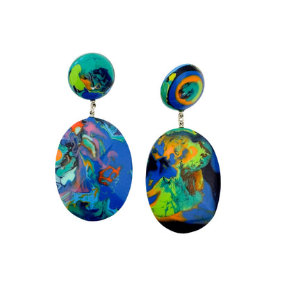 Artisan Disc Drop Earrings