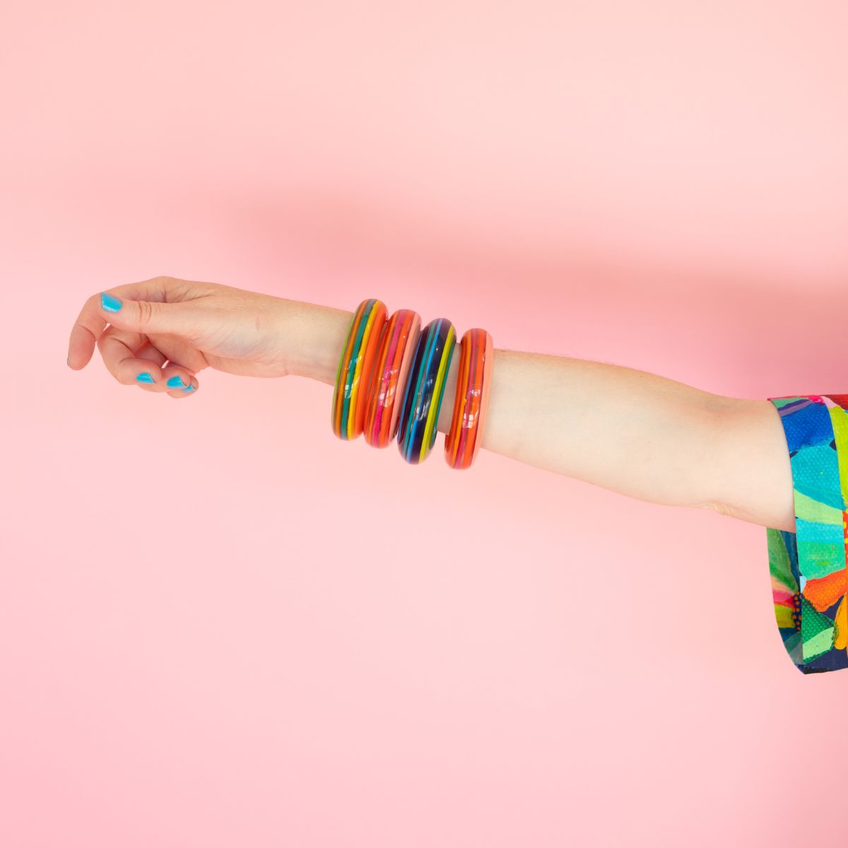 Chromatic Striped Bangle