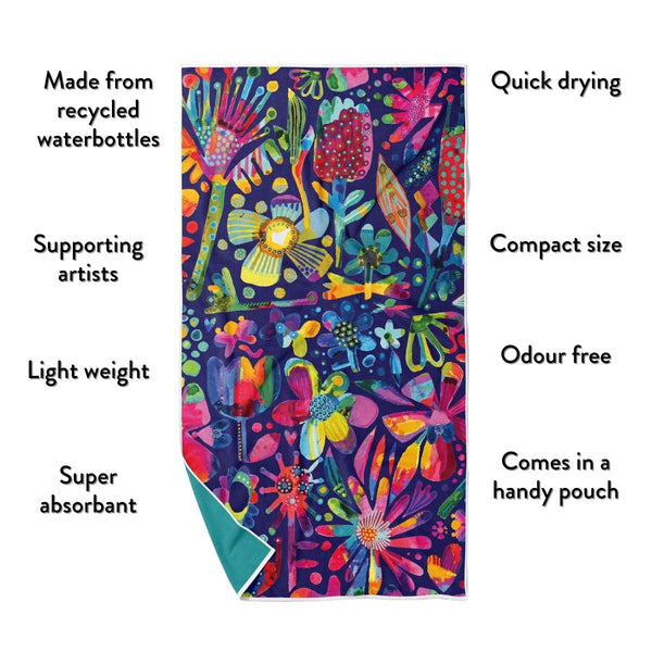 Garden Of Oz Quick Dry Small Microfibre Towel