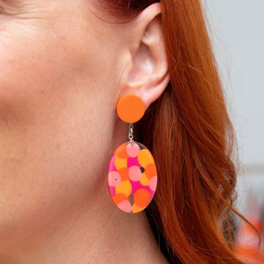 Cheer Squad Artie Drop Earrings - Pink - PERFECTLY IMPERFECT