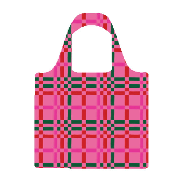 Festive Plaid Reusable Shopping Bag