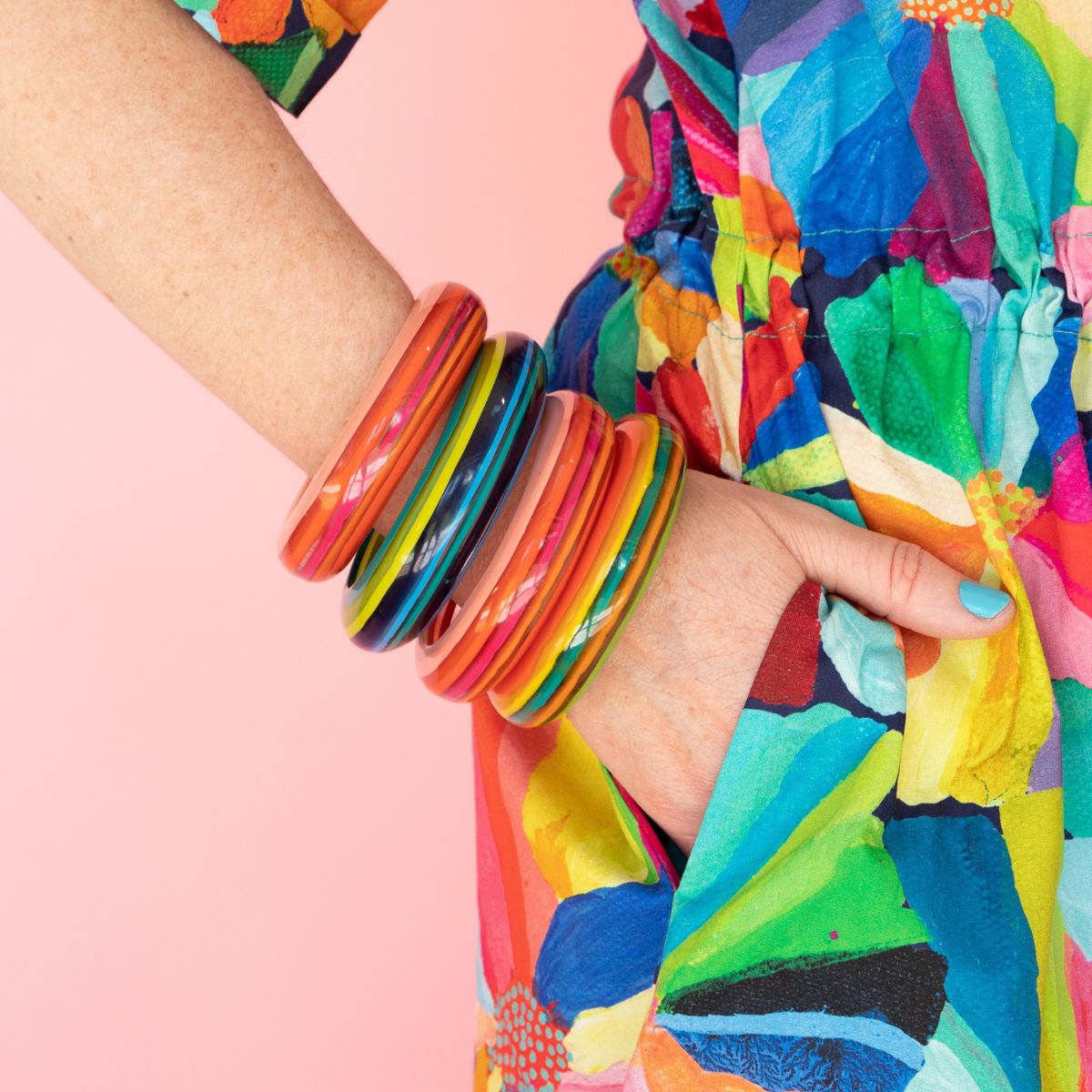 Chromatic Striped Bangle