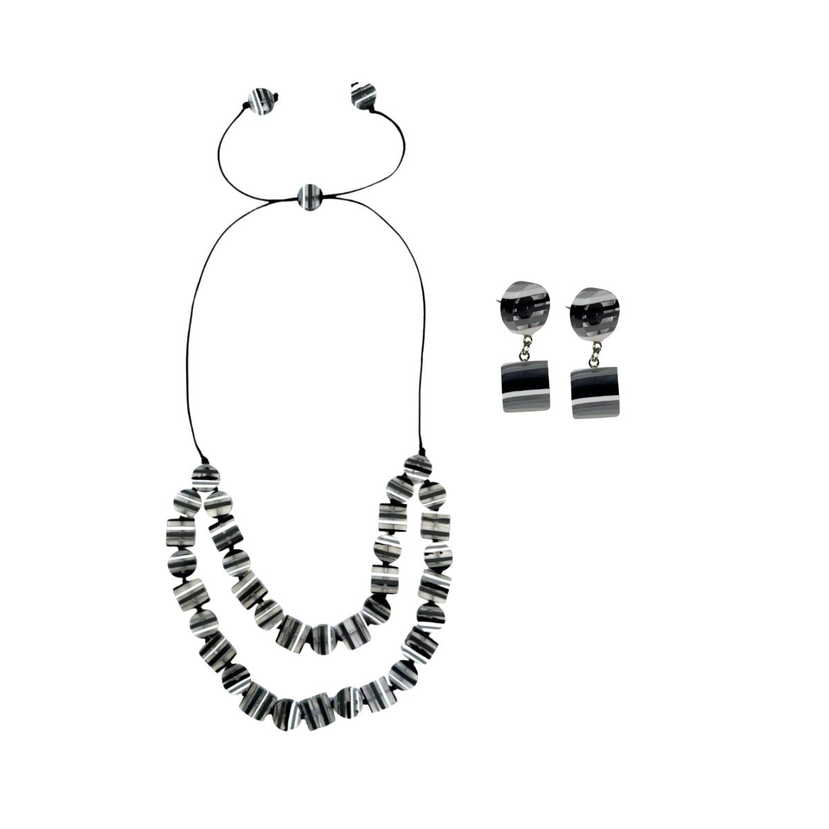 Chromatic Short Necklace + Drop Earrings Bundle