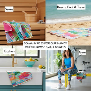 Colourful Chaos Quick Dry Small Microfibre Towel