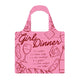 Girl Dinner Menu Reusable Shopping Bag