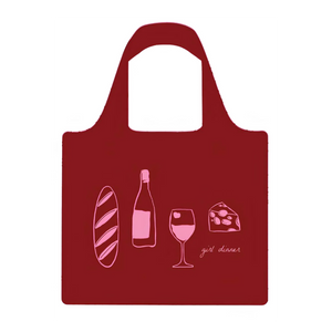 Girl Dinner Plus Rose Reusable Shopping Bag