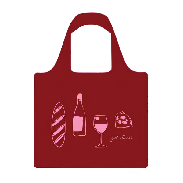 Girl Dinner Plus Rose Reusable Shopping Bag