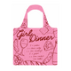 Girl Dinner Menu Reusable Shopping Bag