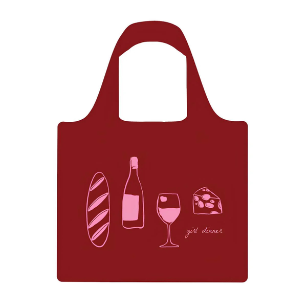 Girl Dinner Plus Rose Reusable Shopping Bag