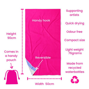 Lolly Jar Quick Dry Small Microfibre Towel