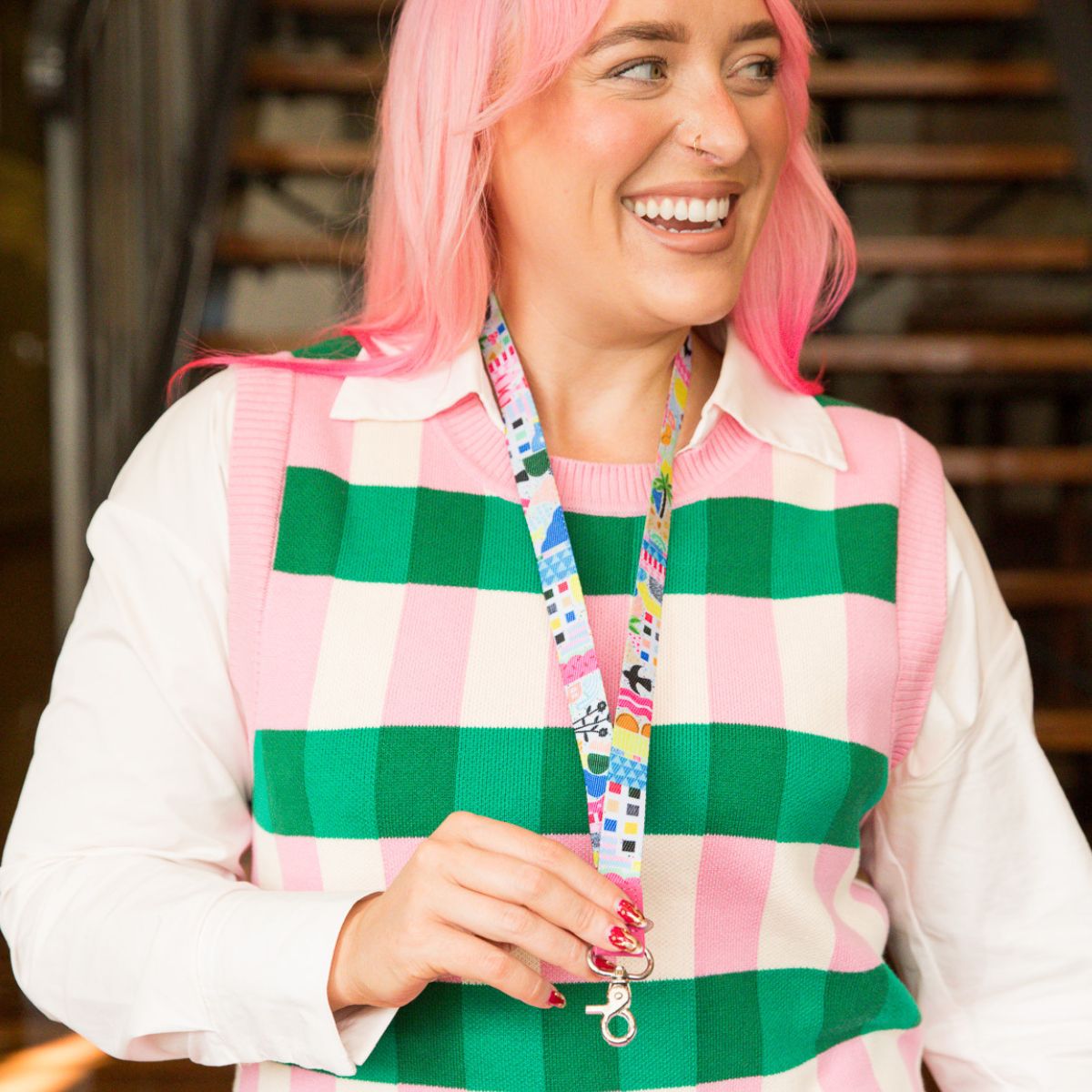 Beach House Lanyard by Kristina Forrest, lifestyle shot