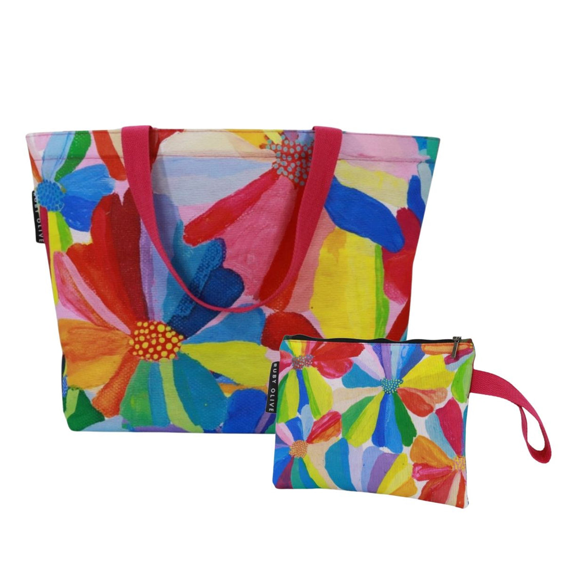 Petal Party Tote Bag and Pouch Bundle