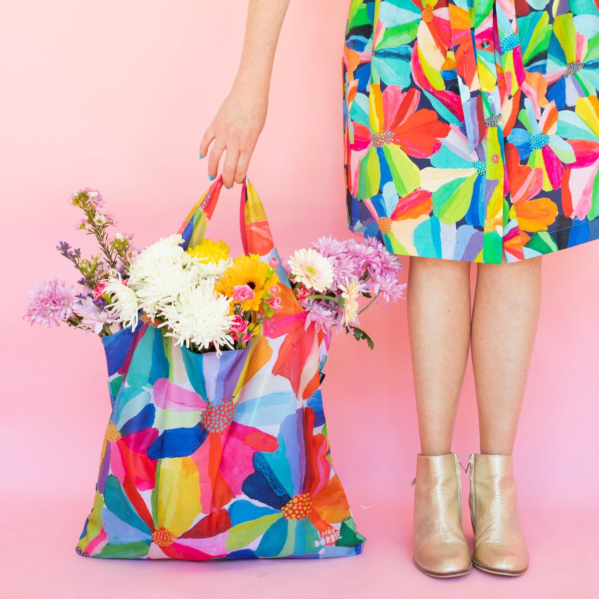 Petal Party Shopper Bag and Lanyard Bundle