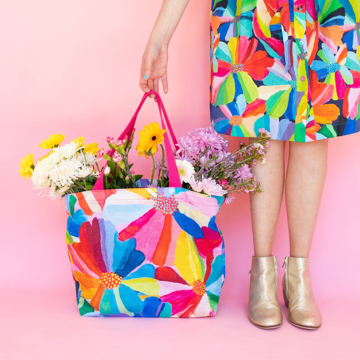 Petal Party Tote and Pouch Bundle