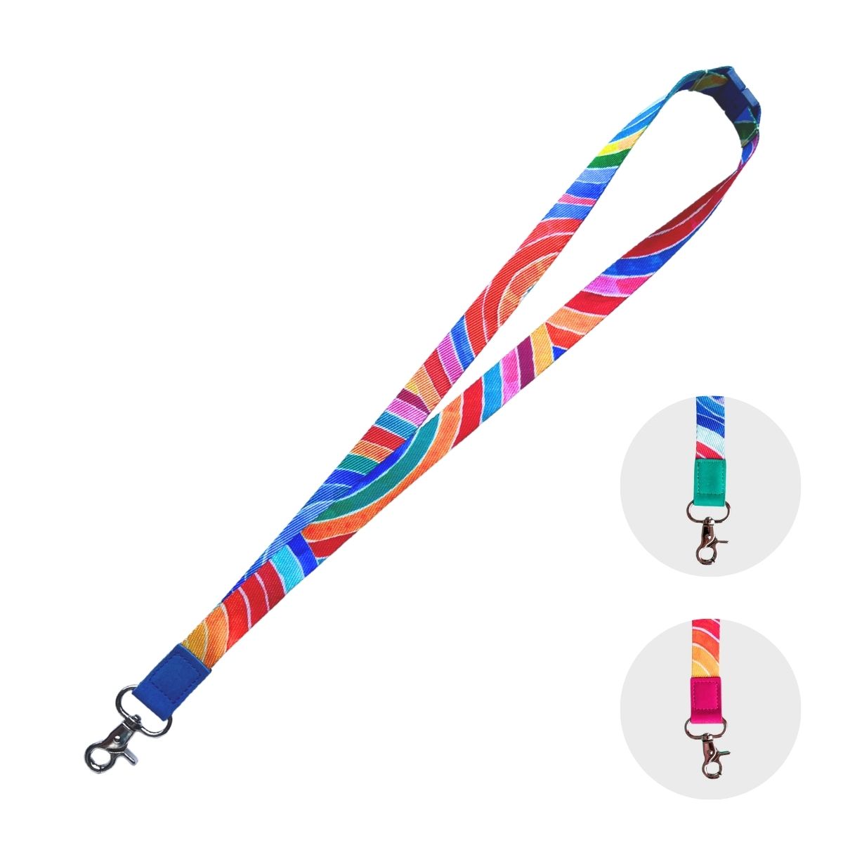 RO x Lordy Dordie Rainbow Lanyard (3 Colours With Safety Clasp Option)