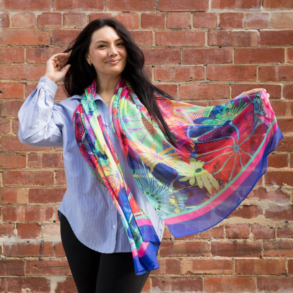 Blooming Hour Long Scarf - Scarf - Ruby Olive