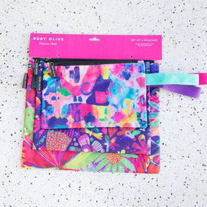 Garden Wonderland Pouch Trio