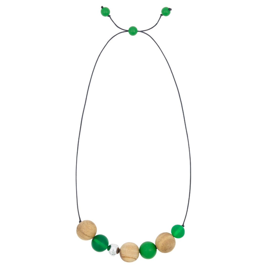 Marble Scoop Necklace in Green - PERFECTLY IMPERFECT