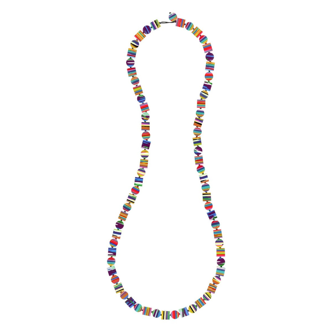 Balthazar Striped Long Necklace